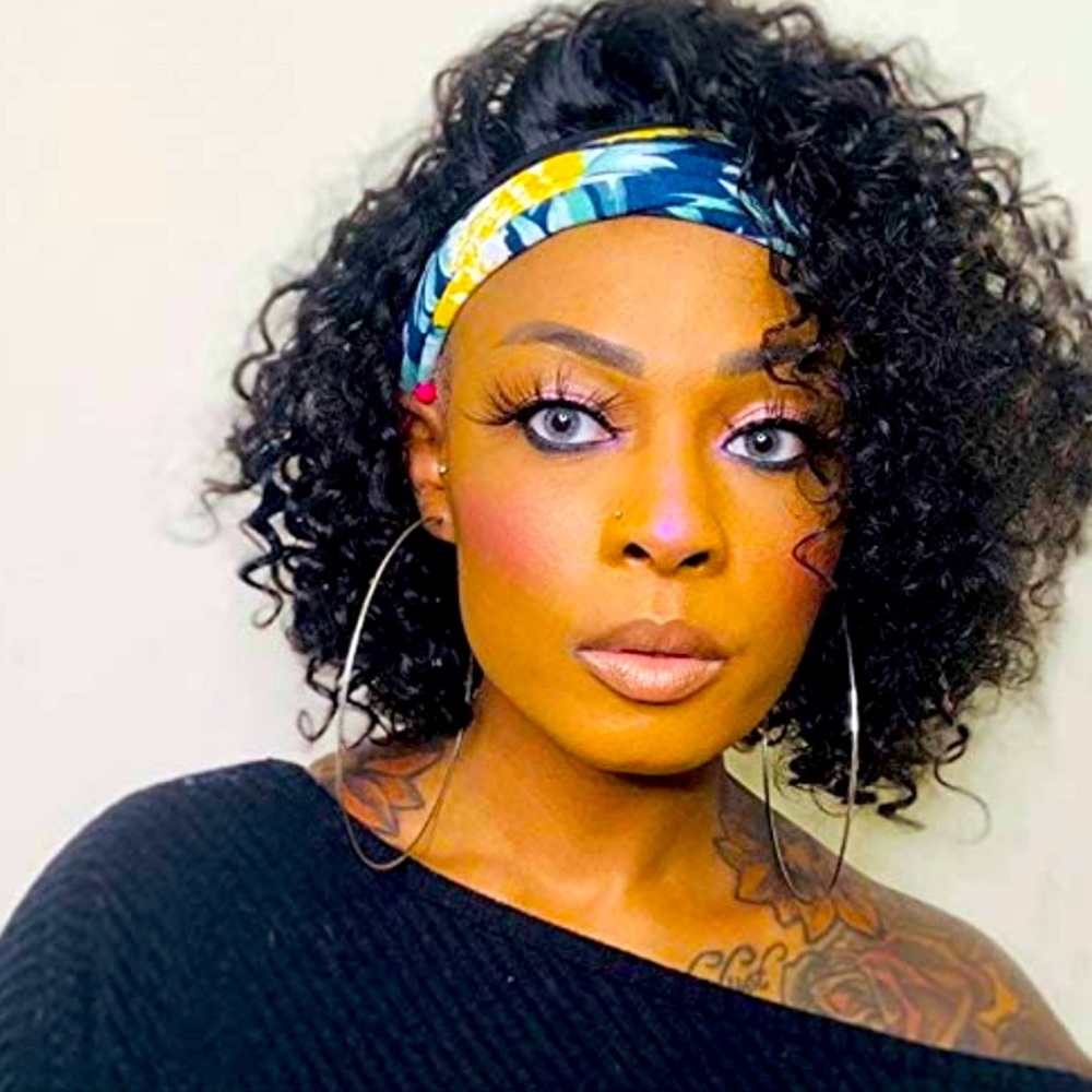 10 inch Curly Human Hair Headband Wig